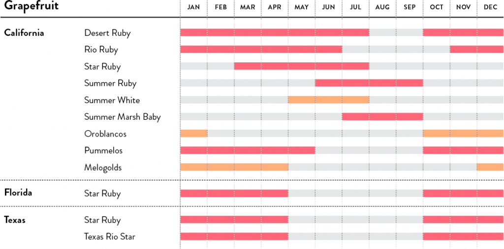 Grapefruit calendar