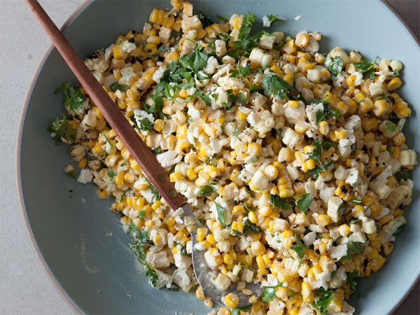 Mexican Grilled-Corn Salad with Citrus Aioli