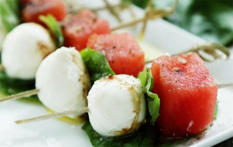 Watermelon Caprese Appetizers