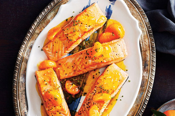 Salmon with Clementine Ginger Glaze